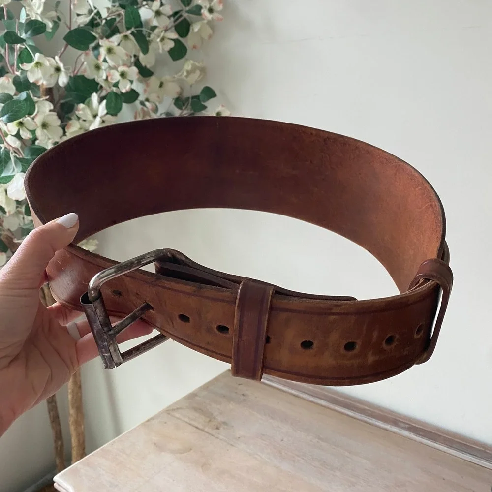 Vintage Weightlifting Leather Belt